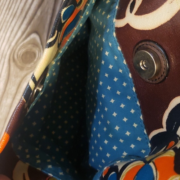 Fossil Key Per brown floral canvas crossbody bag - Picture 4 of 5